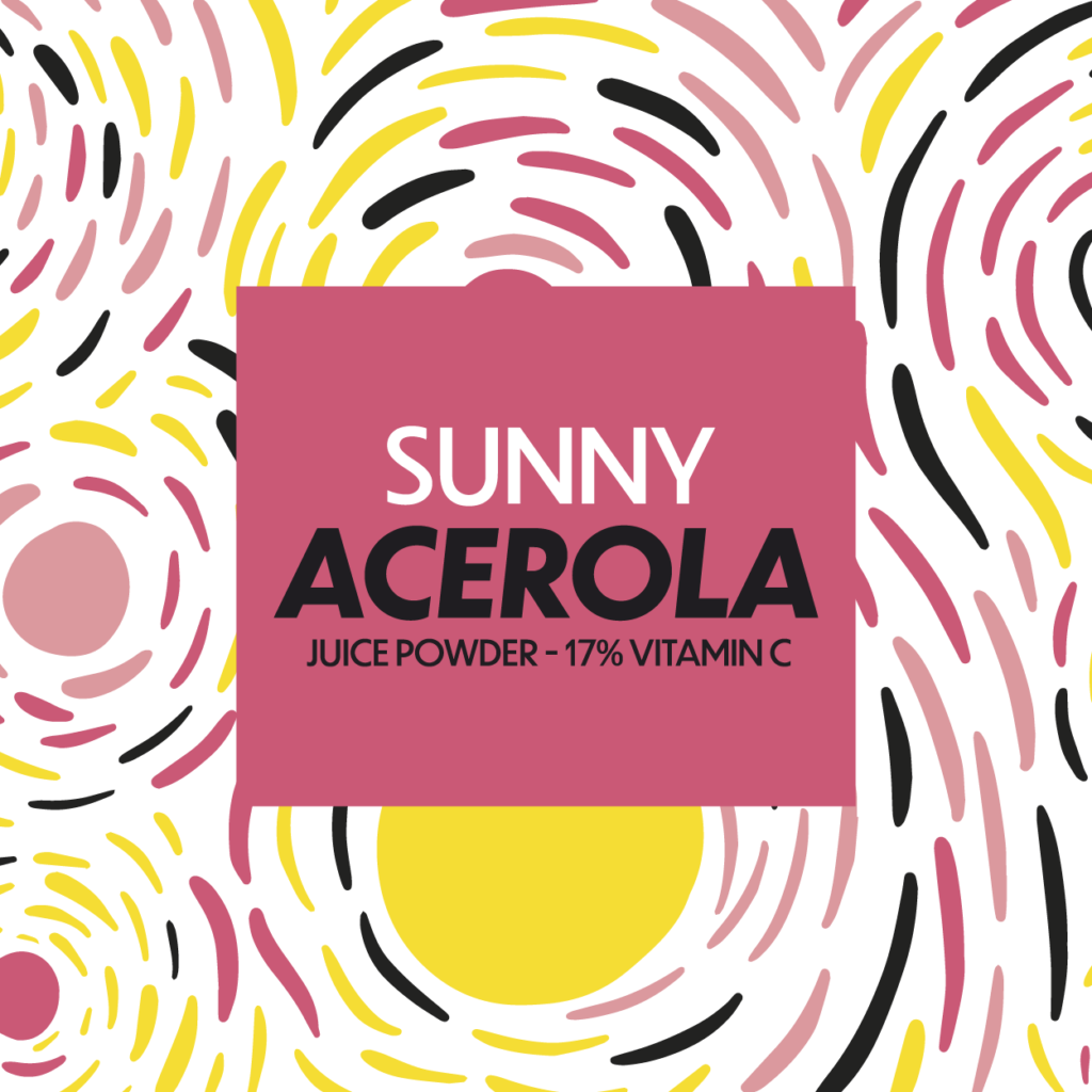 sunny acerola juice powder label