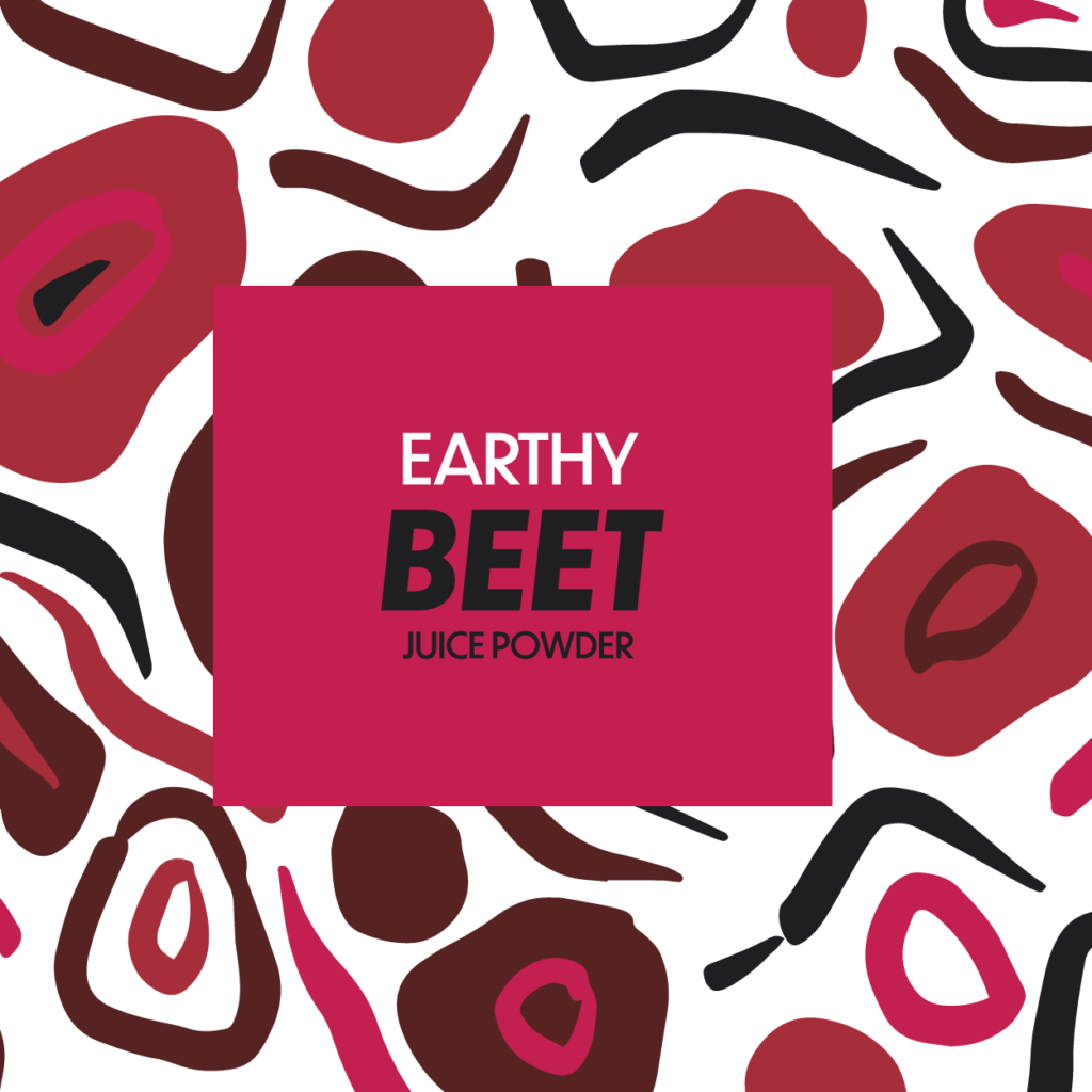 earthy beet juice powder label