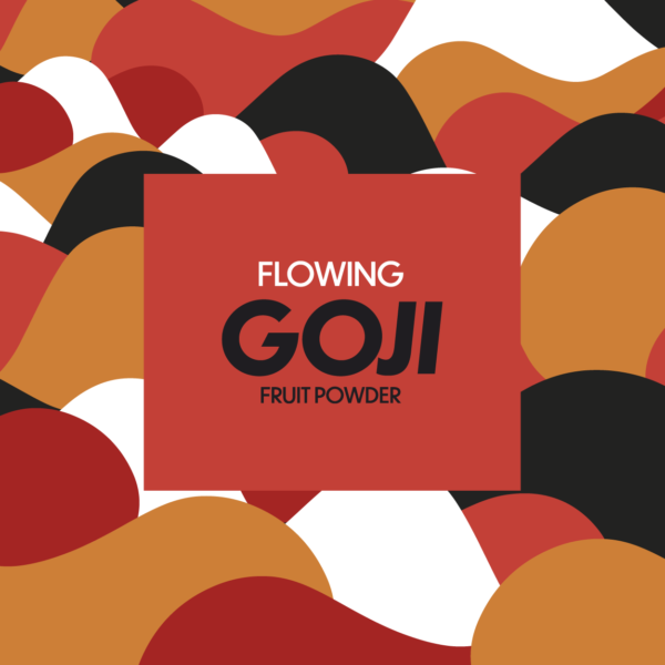 flowing goji fruit powder label