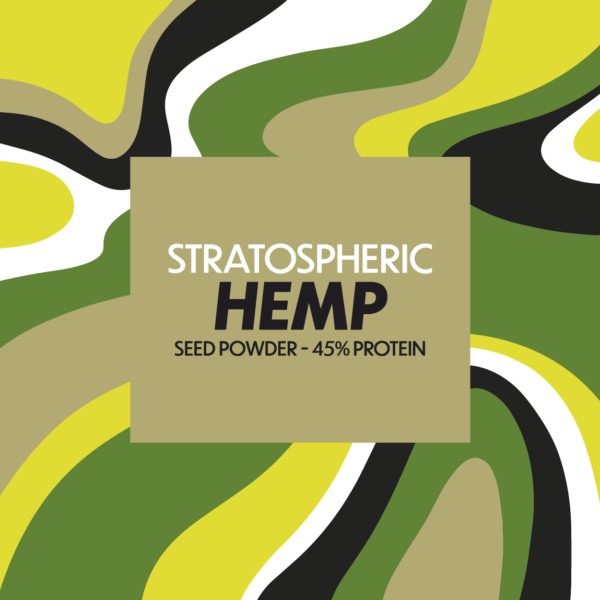 stratospheric hemp seed powder label