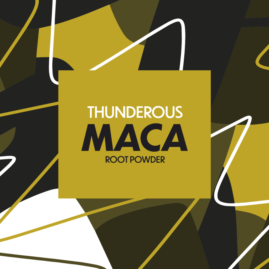 thunderous maca root powder label