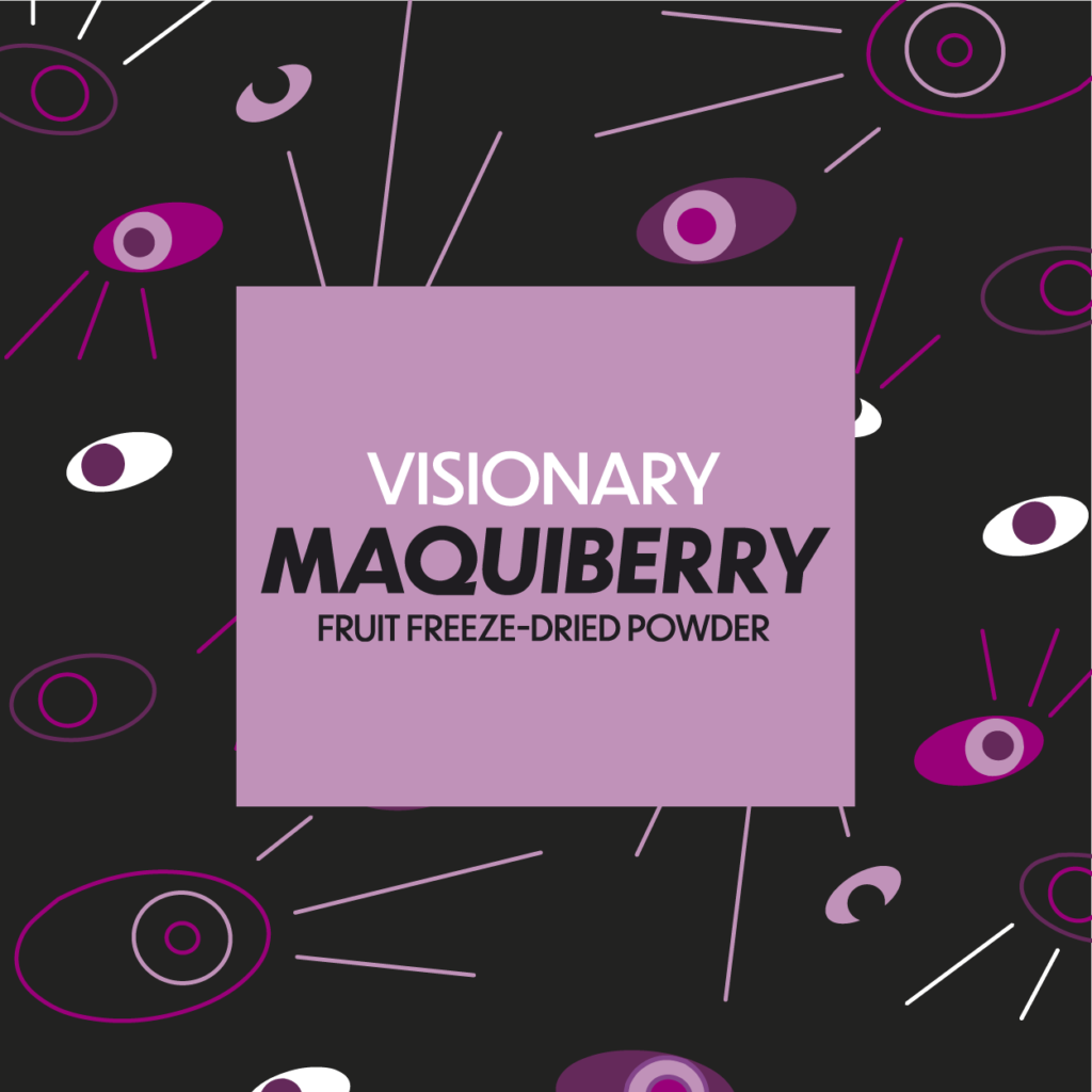 visionary maquiberry fruit freeze-dried powder label