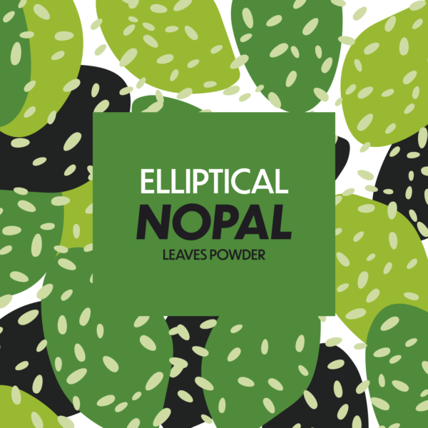 elliptical nopal leaves powder label