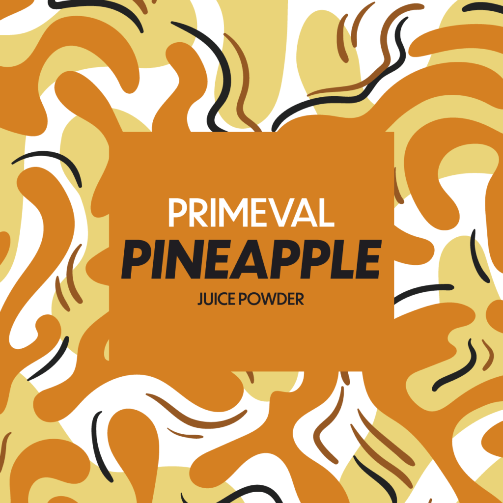 primeval pineapple juice powder label