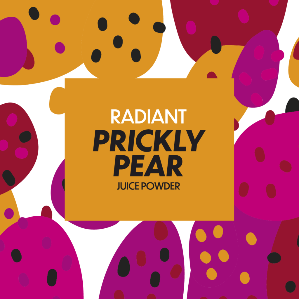 radiant prickly pear juice powder label