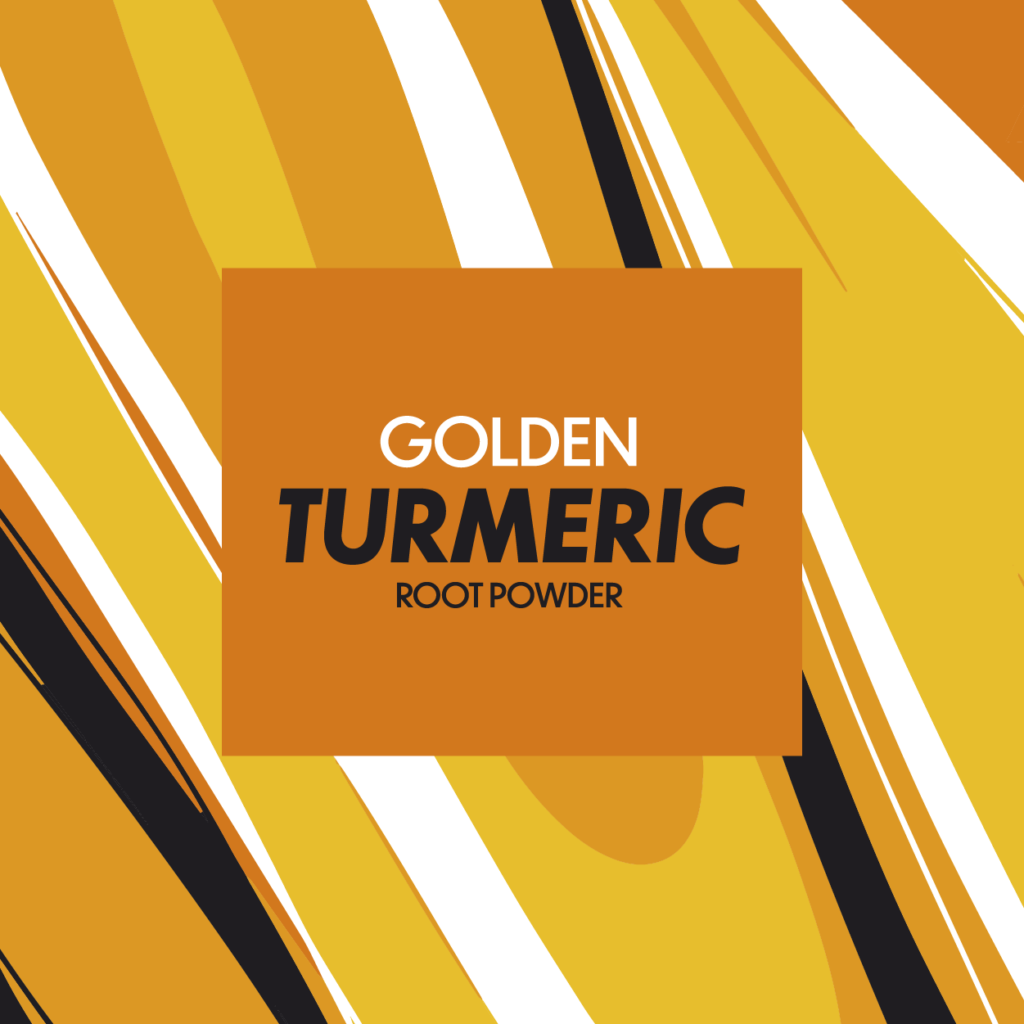 golden turmeric root powder label