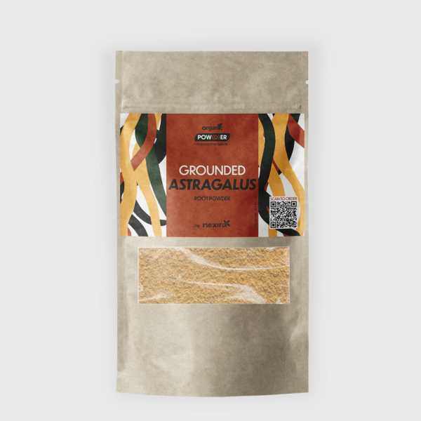 grounded astralagus root powder bag