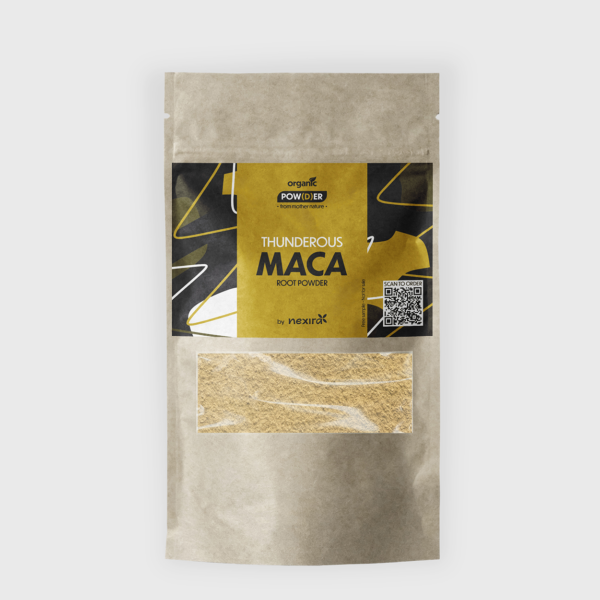 thunderous maca root powder bag