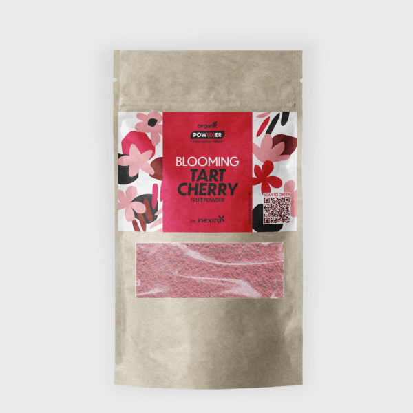 blooming tart cherry fruit powder bag