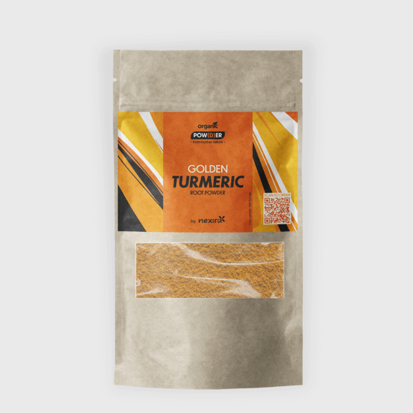 golden turmeric root powder